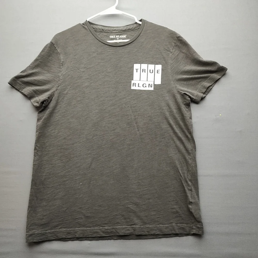 True Religion Men's Medium Black Short Sleeve Pullover T-shirt Medium